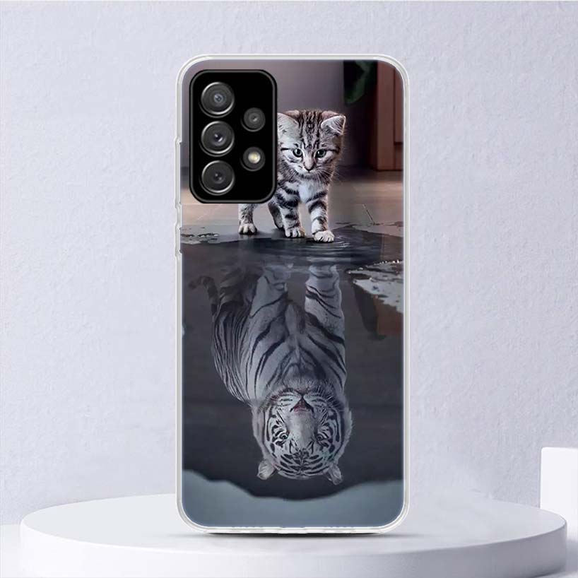 

Cool Animal Big Cat Tiger Soft Case For Samsung Galaxy A15 A14 A13 A12 A55 A54 A53 A52 Phone Cover A35 A32 A33 A25 A23 A22 A05S Samsung A23