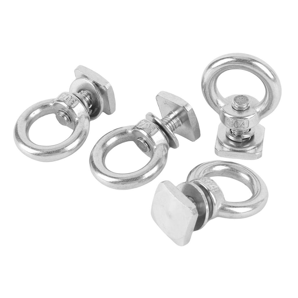 4 STÜCKE T-Nut-Befestigung Zurröse M8 Robustes Edelstahl T-Nut-Schraube Zurrringe zum Halten