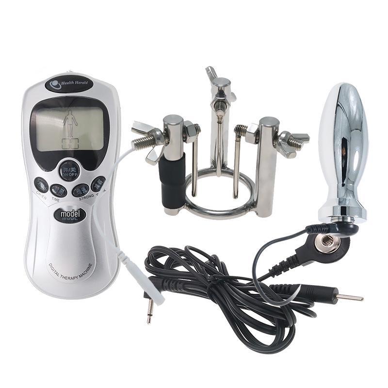 Electric Shock Anal Beads & Dilator Set for Men