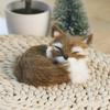 New Plush Simulation Furry Fox Model Squatting Sitting Fox Table Decoration Animal Static Stuffed Figure Kid Party Festival Gift