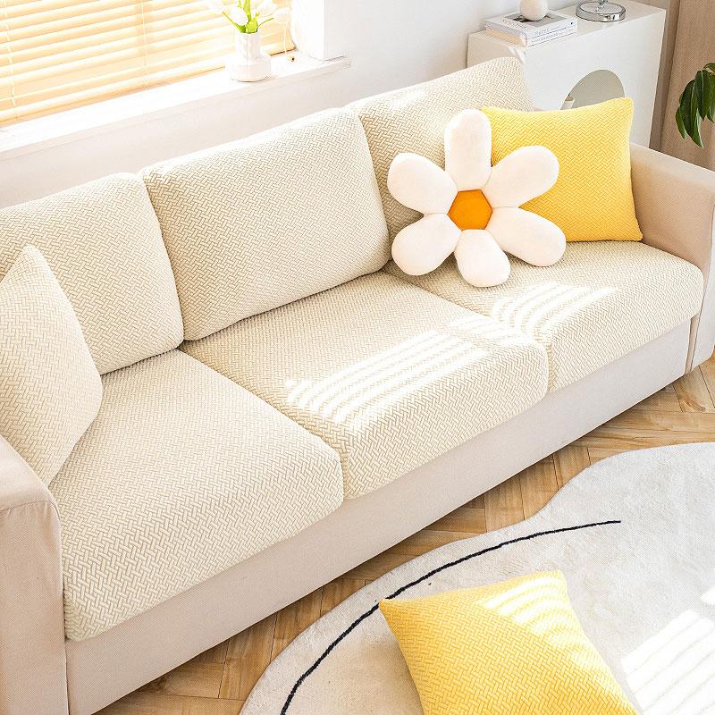 New Jacquard Sofa Seat Covers Stretch Sofa Couch Cover For Living Room Sofa Cushion Cover Protector Removable Washable Slipcover