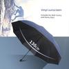 Large Dual-Purpose Sun and Rain Umbrella for Three People, Reinforced, 70% off Foldable, Men's Business Advertising Umbrella with Logo Printing