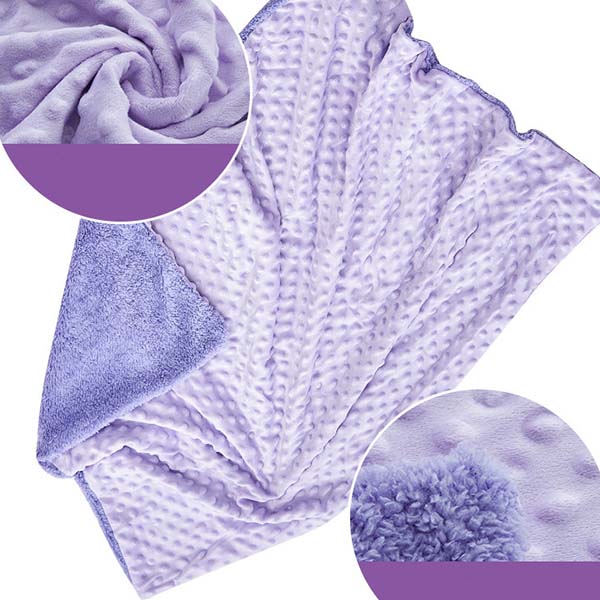 WTEMPO Solid Color Cute Soft Warm Double Layer Blankets Swaddle Bathing Towels In Four Seasons Simple Casual Versatile Bed Blankets