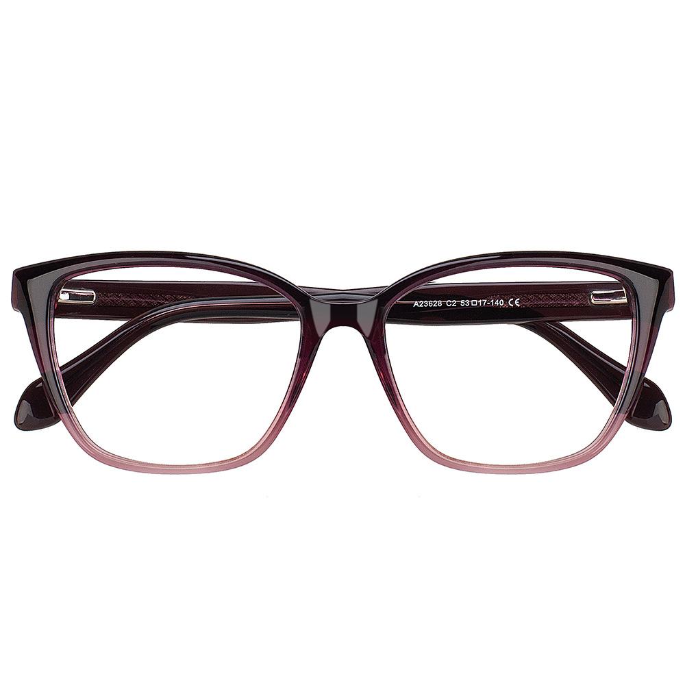 Ochelari de vedere cu lentile de contact pentru femei, ochelari de vedere retro cu contrast de culoare, ramă neagră, ramă versatilă pentru ochelari de vedere