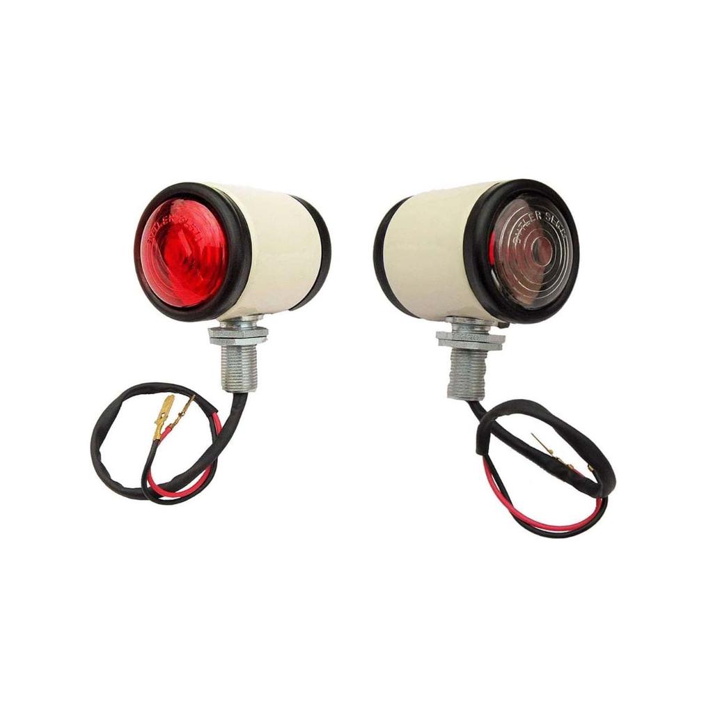 Butler-style lamp set with brackets, compatible with Massey Ferguson rear lights ATJ2071 MF 135, 150, 202, 204, 20C, 2135, 2200