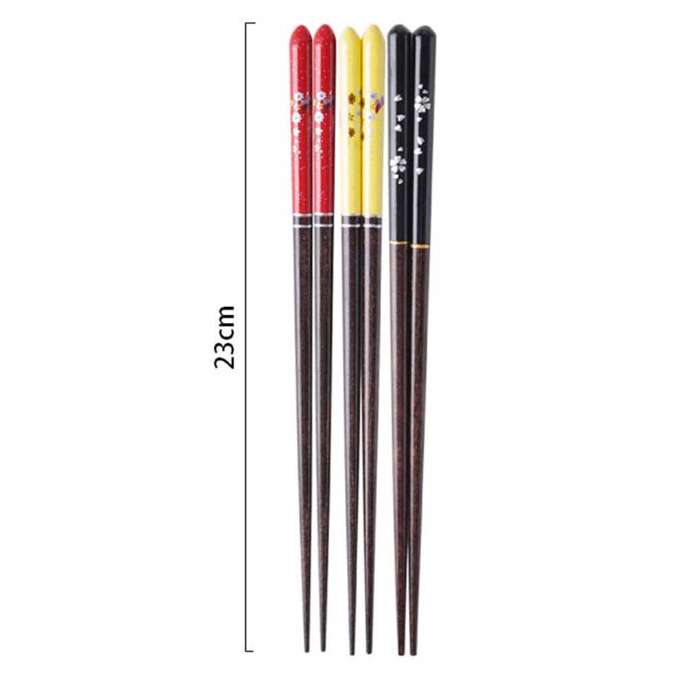 Tools Home Cherry Pattern Cooking Wood Wooden Chopsticks Sushi Chopsticks Dinnerware Tableware