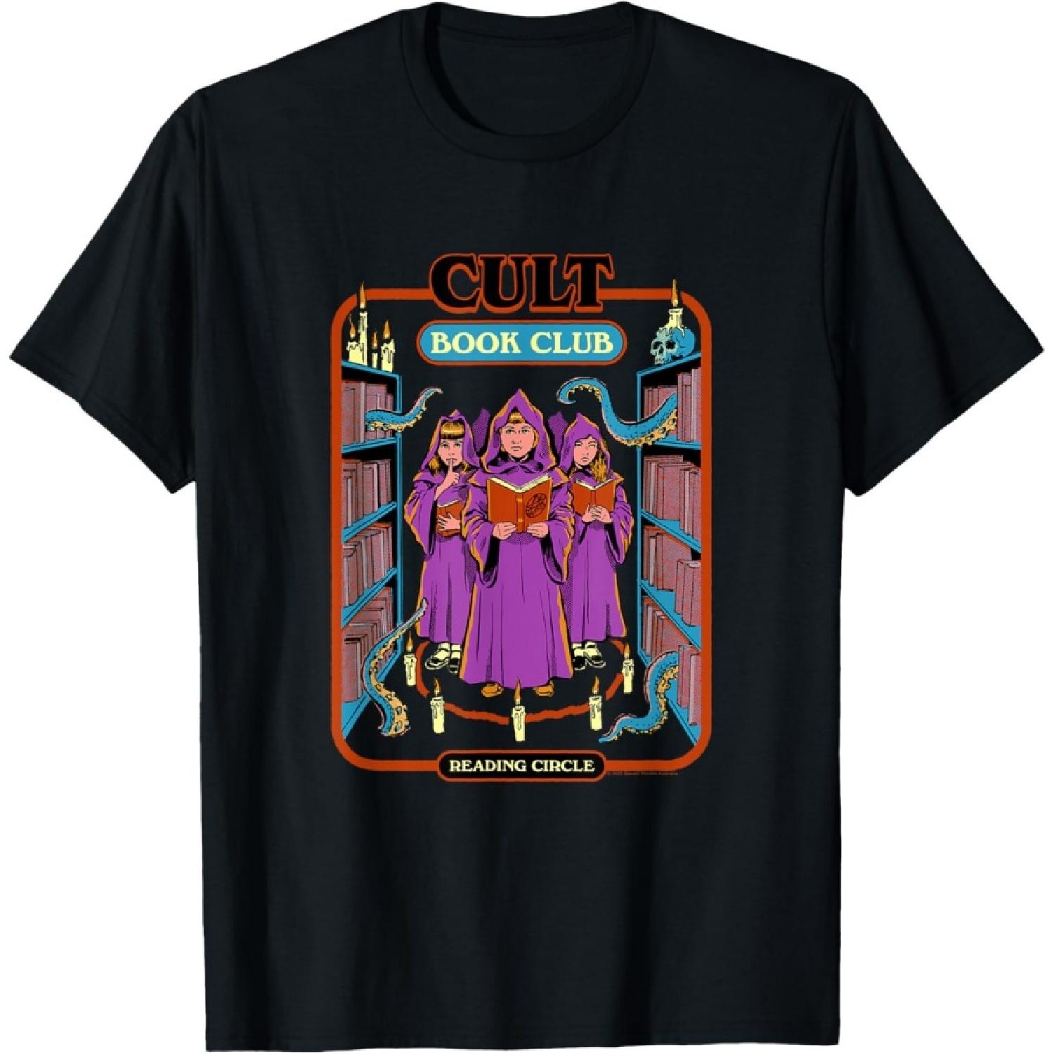 

Cult Book Club Reading Circle Retro Dark Humor T-Shirt XXXXXL чорний