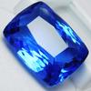 Lab-Created Blue Tanzanite 62.60 Carat Cushion Cut Loose Gemstone