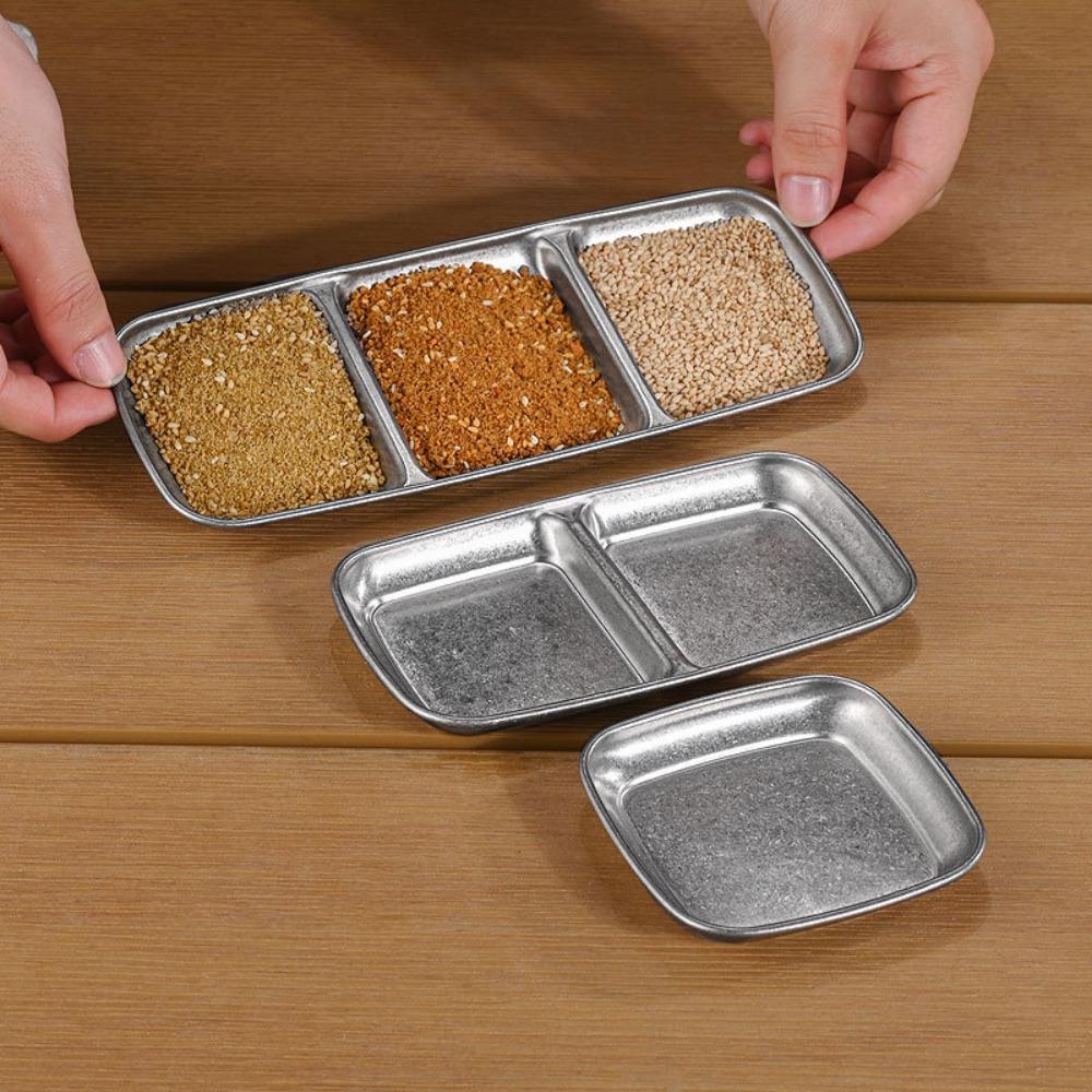 2 Stück Unregelmäßige Form Koreanische Soßenschale Industrieller Stil Gewürztablett Dip-Tablett Snack