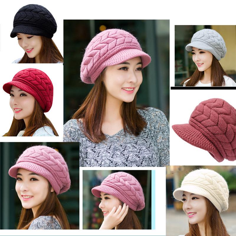 Gome-z Soft winter fashion hat blended knitted female hat Women Skullies Beanies outdoor leisure warm hat fashion ladies Gray White Gome-z Soft winter fashion hat blended knitted female hat Women Skullies Beanies outdoor leisure warm hat fashion ladies Gray White