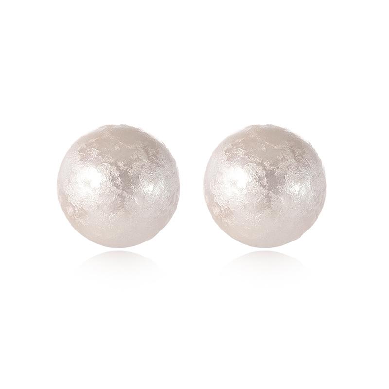 Classic Gentle Cotton Pearl Stud Earrings Retro Elegant Exquisite Fashion Earrings Premium Daily Light Luxury Versatile Earrings