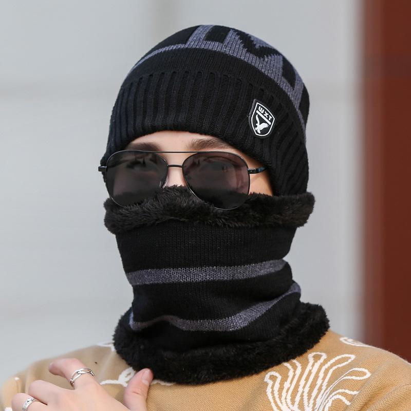 

Шапка, Зимняя, Утепленная флисом, Холодная и Теплая, Вязаная шапка, Мужская, Набор из 2 предметов, Шерстяная шапка, Холодная шапка, Набор шапка-шарф average size