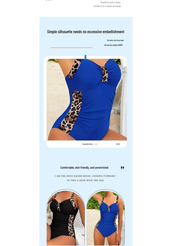 Women's High-End Slimming One-Piece Print Swimsuit - Hot Selling Summer Style