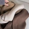 High-grade 100 Wool Scarf Women's Winter Thickened Warm High-end Sense Simple Monochrome Knitted Versatile Scarf Gift
