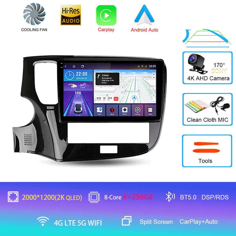 Android 14 Car Radio For Mitsubishi Outlander 3 III GF0W GG0W 2018 - 2021 Multimedia Video Player Navigation Stereo GPS