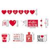 Trendy Heart Shaped Tabletop Decor Romantic 17 Piece Wooden Sign Chic Multi Layer Valentine Themed Party Ornament