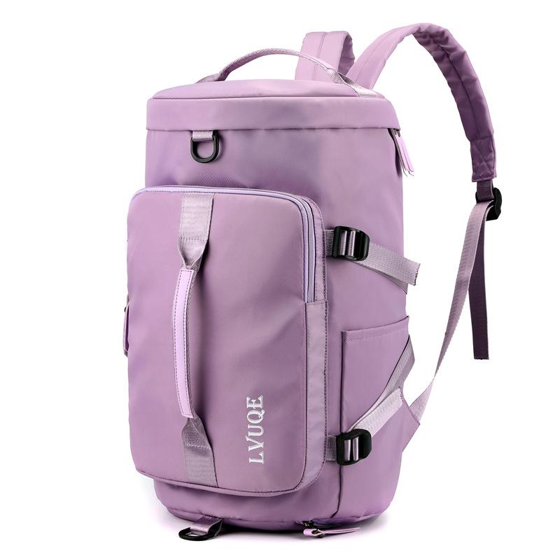 

Large Capacity Storage Bag Travel Bag Tote Carry On Duffel Luggage Waterproof Backpack Handbag Oxford Shoulder фіолетовий