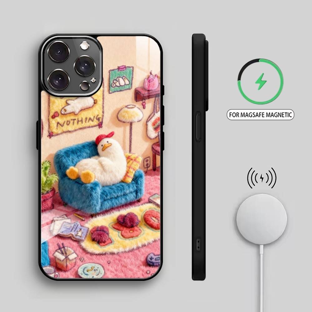 Cute F-Felt N-Needlework    Phone Case For iPhone17,16,15,14,13,12,11 Plus,Pro Max Magnetic For Magsafe Wireless Charging