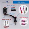 HEIGHTEN 56mm Reel Handle with 21mm Carbon Knob for Shimano and Daiwa Spinning Reels, Gourd Series (Black & Wine Red) (830)