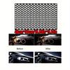 1pc Black Car Rear Light Honeycomb Sticker, Black Carbon Fiber Style Decal, Car Lights Universal