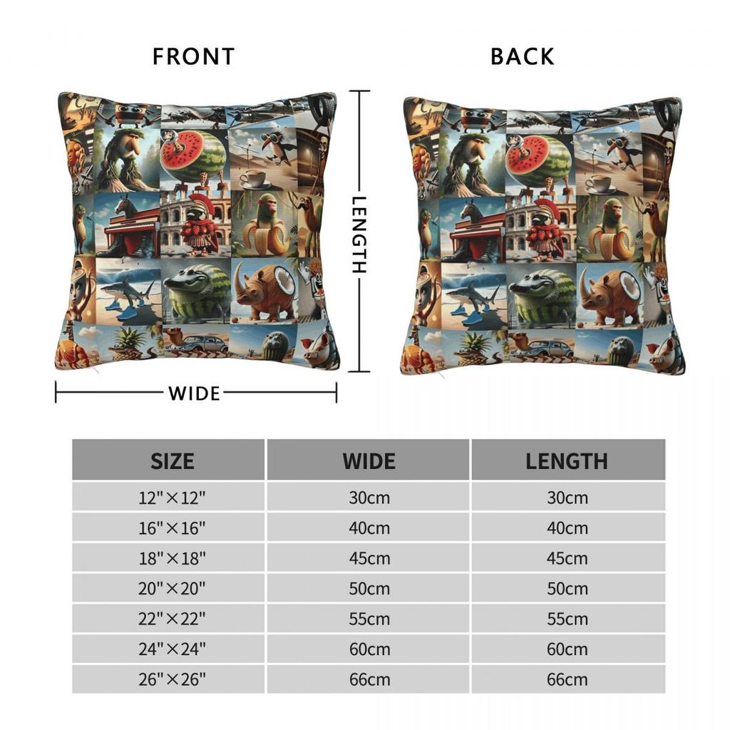 Italian Brainrot Men Women Unisex Funny Meme Pillow Cover Novelty Pillow Case For Home Decor Cushion Cover Soft Pillowcases