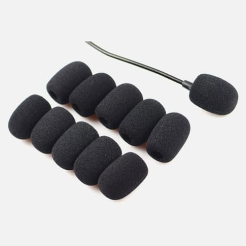 LIOOBO Microphone Sponges for Lapel Microphones, Replacement Microphone Covers for Headsets and Intercoms, Washable Windscreen, Pack of 40 (5mm Inner