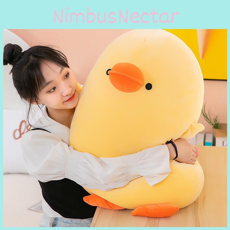 Adorable Plush Duck Pillow Soft And Cuddly Yellow Duck Toy Perfect For Kids Gifts