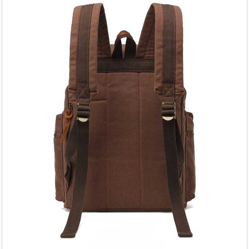 European and American Retro Men's Backpack New Canvas Shoulders Bag Outdoor Travel Computer Bag Student Schoolbags for Boy Father's Day Gift