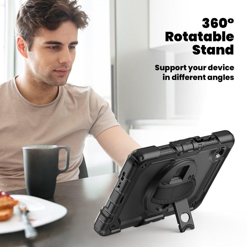 8.7 Inch Tablet Case Galaxy Tab A9 A11 X110 X133 With Silicone Bumper PC Back Shell Hand Strap Kickstand