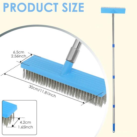 Stainless Cleaning Cleaner Brush Pebble Cleaning Steel Outdoor Scrubbing Brush