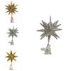 Star Tree Topper With Led Sparkles And Iron Construction For Christmas Festivities