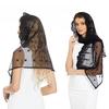 Sheer Lace Turban Headscarf for Women Church Attendance Mantilla Veil Lace Head Covering Shawl Wrap for Worship Service