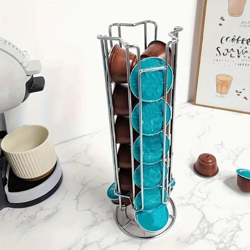 Plating Coffee Capsule Stand Hollow Structure Capsule Display Rack  Capsule Organizer