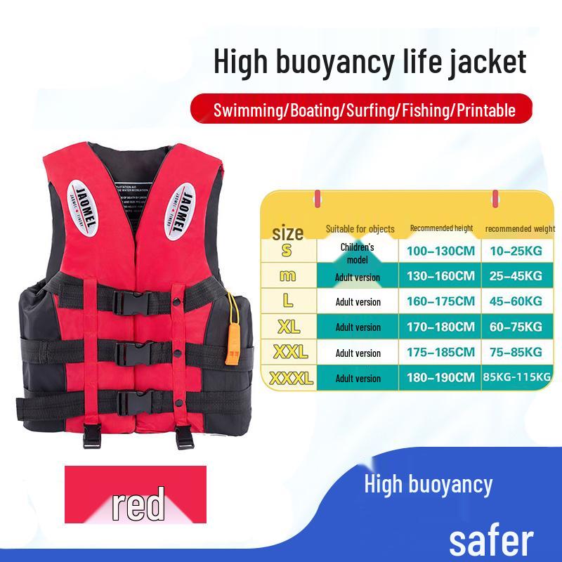 Professional High Buoyancy Portable Life Jacket for Adults & Children - Marine Fishing Vest