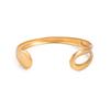Einfacher Metall Glatter U-förmiger Armreif Bein Kette Design Sinn Geometrisch Hohl Offener Armring Damen