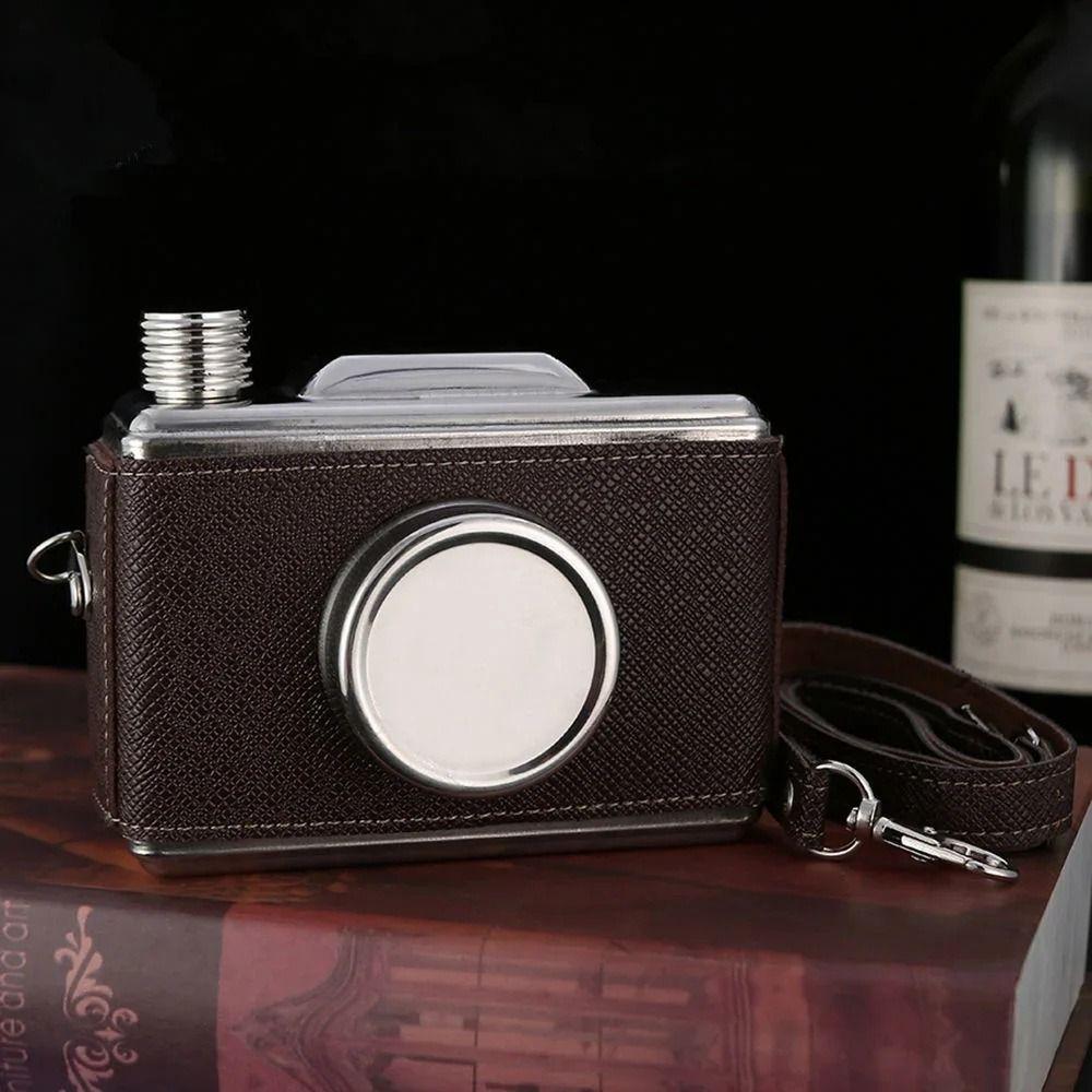 Fotocamera a Prova di Perdite Design Borraccia Fotocamera Borraccia da Whiskey Contenitori per Whiskey Bottiglia Regalo
