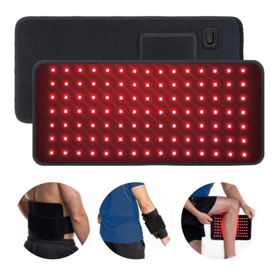 Rött ljus-terapi bälte 120 LED-lampor Bärbar Lindring av Muskelvärk Kroppssmärta Röd