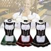 Oktoberfest Women Costume German Bavarian Dirndl Beer Maid Fancy Party Dress