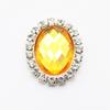 20x24mm Oval Acrylic Rhinestone Flatback Buttons for Handmade Jewelry and DIY Clothing Accessories