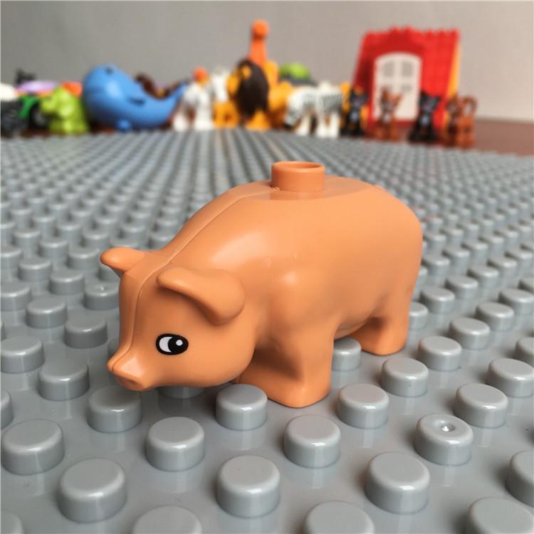 Gegele Lego-Compatible Building Blocks: Large Particles & Small Animal Accessories - Ocean, Zoo, Dinosaur Educational Toys