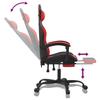Gaming Chair with Footrest Black and Red PU Leather