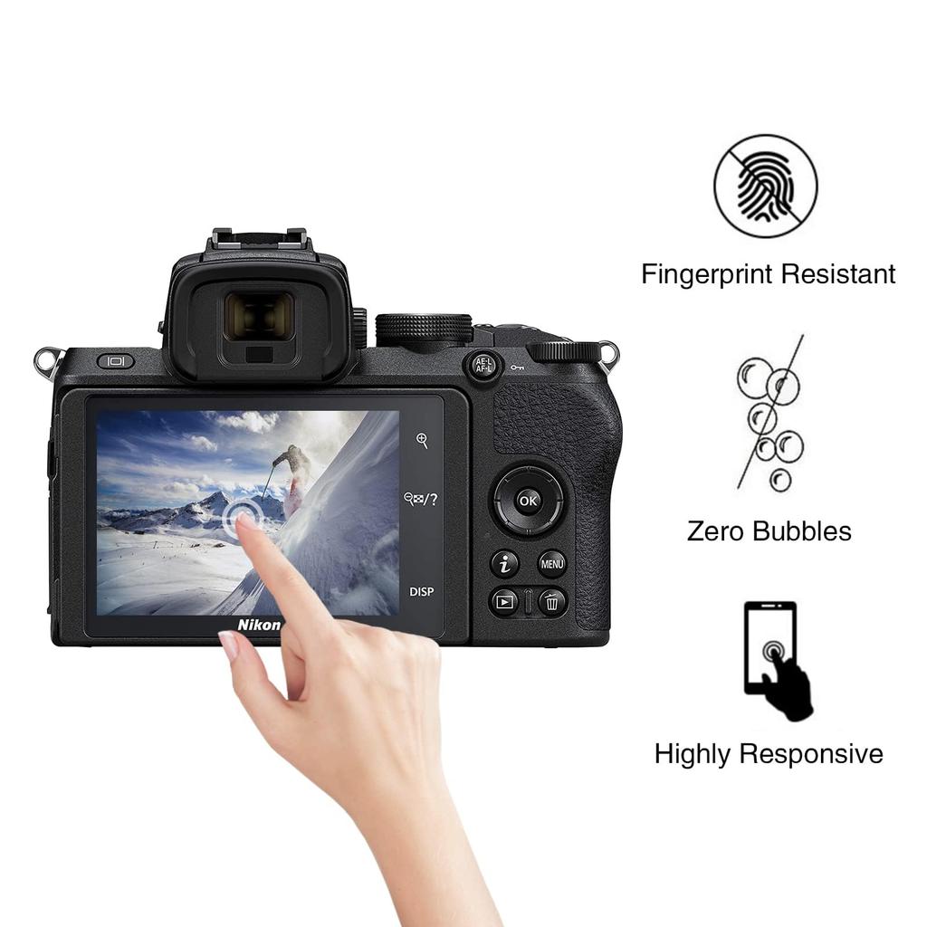 Rieibi Canon EOS 1DX II LCD Screen Thin Set of Tempered Glass with 9H Impact and Fingerprint Resistant Protector, 0.25mm Thick, Type, 3, Hardness,
