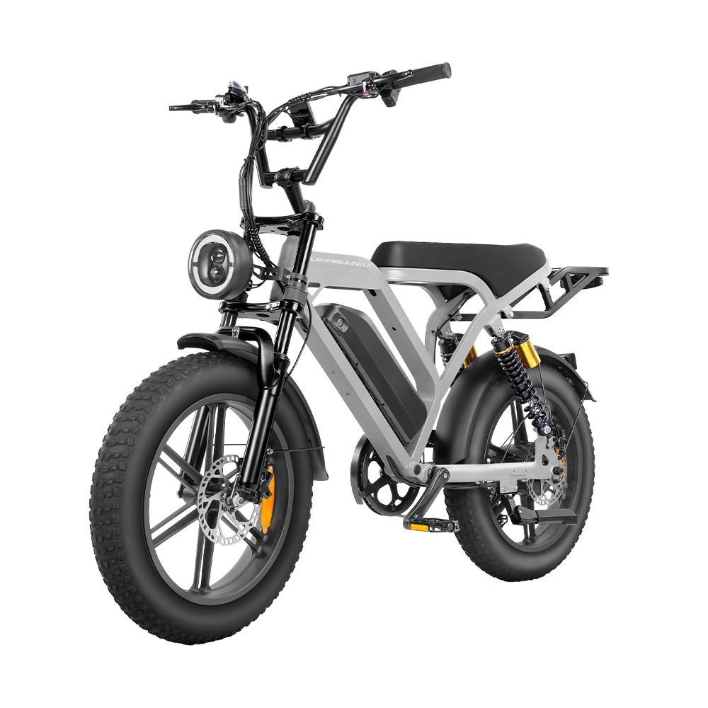 Elekwheels E7 2.0 Retro E-Bike – 48V 15Ah Long-Range,20-Inch Fat Tires, Dual Suspension,Hydraulic Disc Brakes–Adult Electric Bike