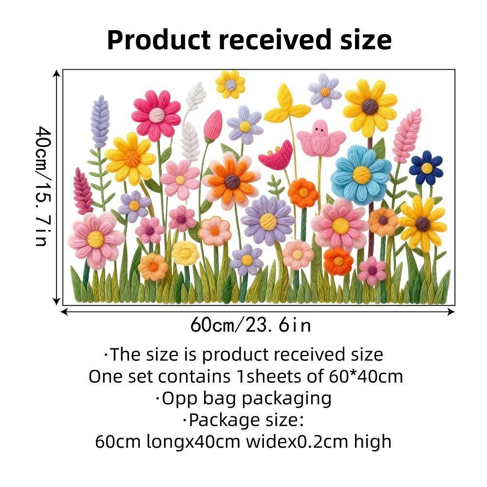 Multicolor Window Decals Velvet Love Glass Decorative Sticker Wall Stickers  Festival Supplies