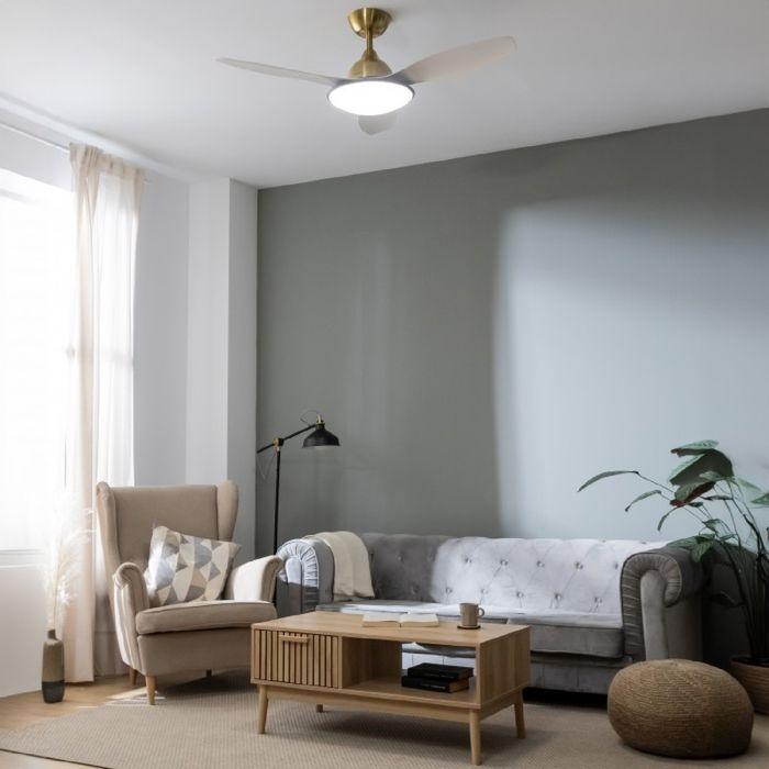 Cecotec Ventilateurs de plafond avec lumière EnergySilence 4800 Light GoldWhite