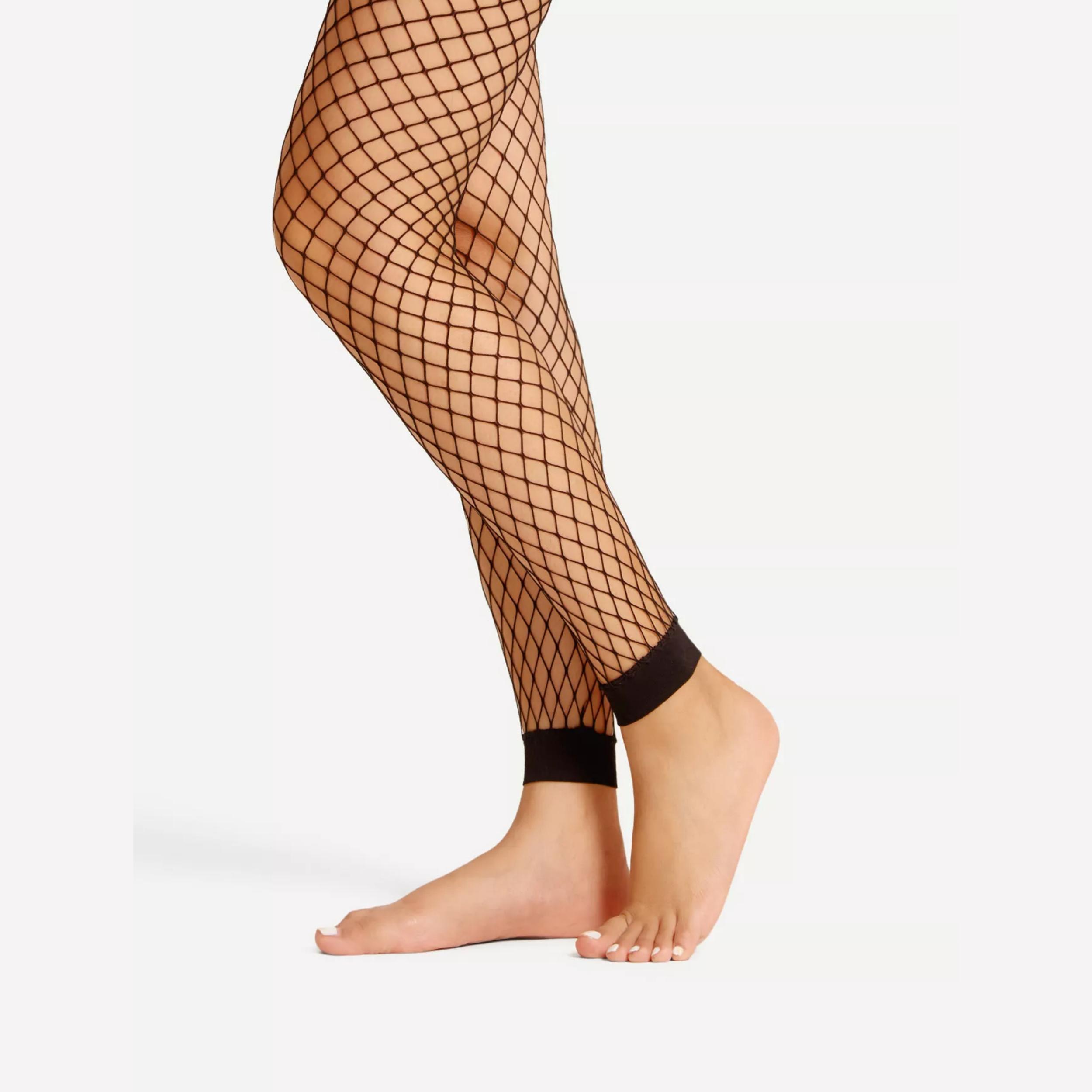 

1 Pairs Women S Nine-Point Mesh Socks Sexy Hollow Fishnet Socks Nine-Point Leggings Mesh Socks One Size