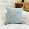 New Simple Pillows Morandi Color Geometric Jacquard Chenille Pillow Case Sofa Living Room Backrest