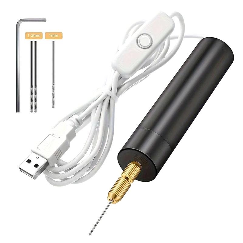 

A34R Electric USB Mini Drill Kit USB Drill Rotary Tools Engraver Pen Drilling Jewelry Tools With Drill Bits Power Tools чорний