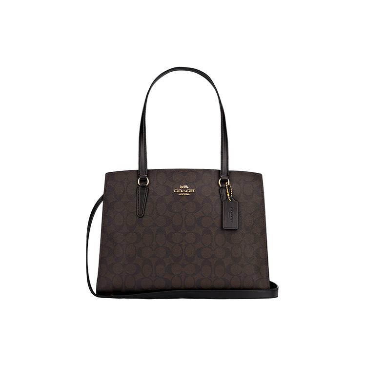 

Новая кожаная сумка кроссбоди COACH, женская сумка через плечо, коричневая/черная C4075-IMAA8 35.1*14.0*25.9CM