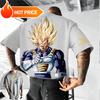 Unisex Summer Dragon Ball Vintage Cotton Fitness Casual Short Sleeve T-shirt